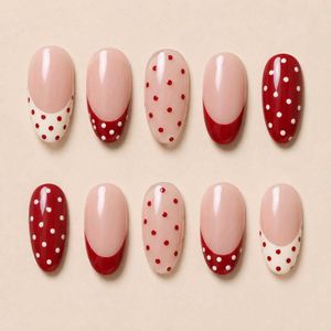 Cute Polka Dot Handmade Nails 💅♥️.(CUSTOMIZABLE)