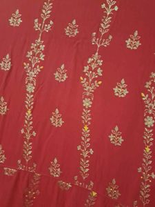 Red Embellished Kurta