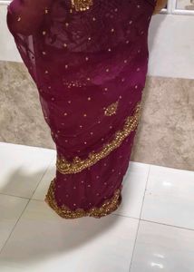 y2k embroidery saree