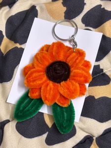 Sunflower Keychain Charm