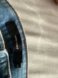 Vero Moda Light Wash Slim Fit Ripped Jeans