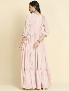 Madhuram Elegant Pink Ethnic Gown