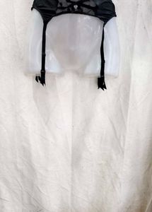 8258. Black garter belt