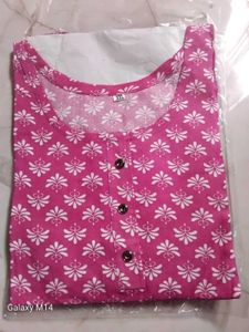 Vibrant Pink Printed Kurta