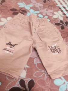 Khaki Cargo Shorts with "Hello 98"