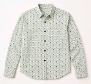 Retro Pattern Button-Up Shirt