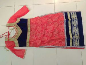 Designer net and velvet kurti
