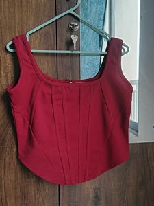 Stylish Red Corset Top