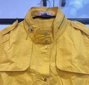 Yellow Cropped Jacket