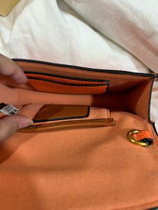 Coach Orange Leather Chain Bag