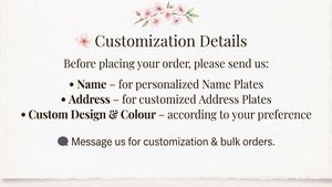 Handmade Customized 4 Name Plates &amp; Wall Decor
