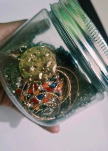 assorted jewellery earrings jar