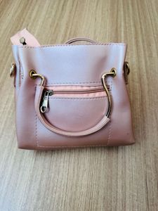 Krazykat Pink Handbag with Fur Charm