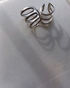 Silver Three Lines Ear Cuffs