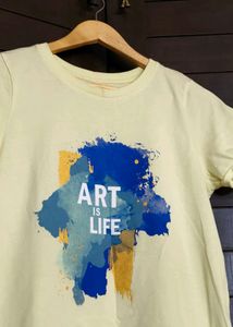 Livesmart Yellow Art is Life Graphic Tshirt