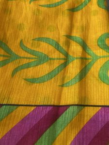 Yellow Polka Dot Saree