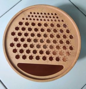 Orange Round Grater with Bowl
