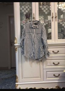 Striped Button-Up Shirt