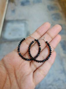 Black Hoop Earrings