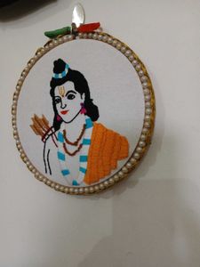 Handmade Embroidered Ram Wall Hanging