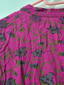 Purple Printed Womens Kurta