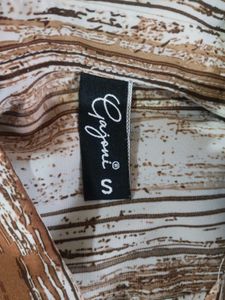 Abstract Stripe Button-Up Shirt