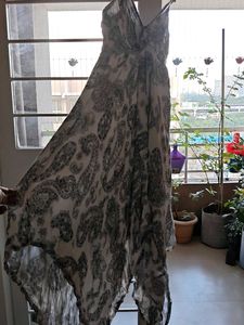 Paisley Print V-Neck Summer Dress