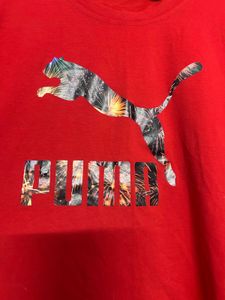 Puma Red Graphic Print T-Shirt