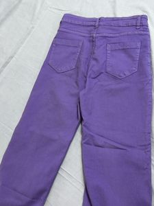 Vibrant Purple Wide-Leg Jeans