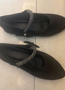 Sparkly Black Mary Jane Flats
