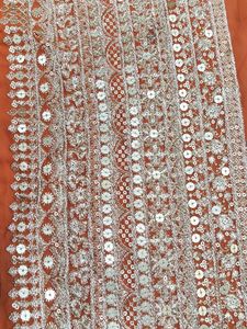 Embellished sequins Orange lace