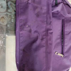 Cute Purple Travel Bag with Cat Design