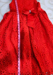 Festive Red Dress with Bow