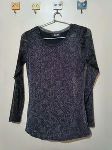 Shimmer Mesh Top