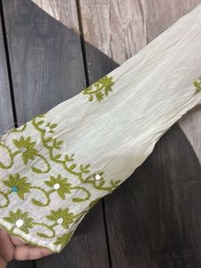 Embroidered Kurta with Mirror Work