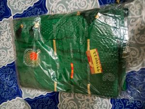 Beautiful Emerald Green Embellished Saree