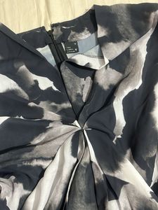 Abstract Print V-Neck Dress
