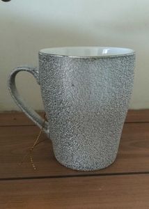 Sparkling Silver Textured Coffee Mug