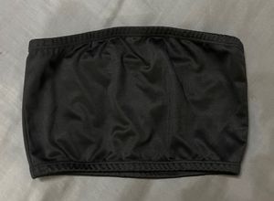 Black Bandeau Crop Top