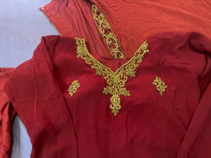 Maroon Embroidered Salwar Kameez