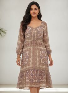 ONLY Boho Print Midi Dress- UNUSED