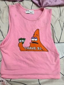 Cute Pink Patrick Star "I Have $3" Tank Top