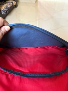 Kids Red Backpack with Dolphin Logo