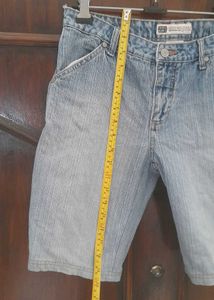 Denim Bermuda Shorts low rise