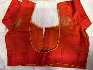Vibrant Yellow &amp; Red Saree