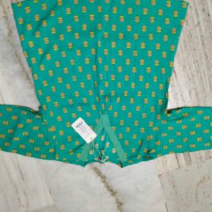 Green Printed Kurta