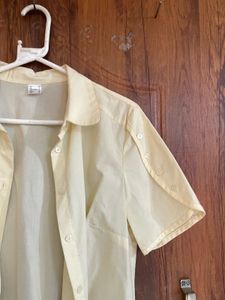 Pale Yellow Short Sleeve Shirt