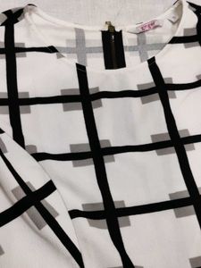 Chic Grid Print Sleeveless Dress