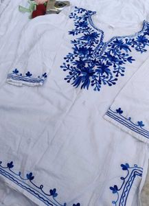 White Embroidered Kurta Tunic