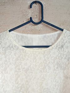 White Lace Top Layered